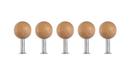 Dots Wall Hooks Set of 5, Oak oiled