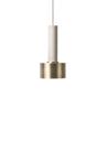 Collect Lighting, High, Light grey, Disc, Brass