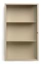 Haze Wall Cabinet, Cashmere - Reeded glass