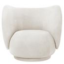 Rico Lounge Chair, Fabric Bouclé - Off-White
