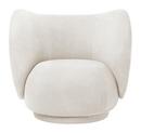Rico Lounge Chair, Fabric Bouclé - Off-White
