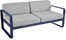 Bellevie 2-Seater Sofa, Flannel grey, Deep blue