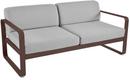 Bellevie 2-Seater Sofa, Flannel grey, Russet