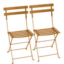 Bistro Folding Chair Set of 2, Gingerbread