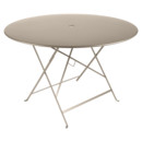 Bistro Folding Table round, H 74 x Ø 117 cm, Nutmeg