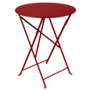 Bistro Folding Table round, H 74 x Ø 60 cm, Chili