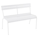 Luxembourg Bench with Backrest, Cotton white