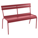 Luxembourg Bench with Backrest, Chili