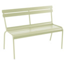 Luxembourg Bench with Backrest, Willow green