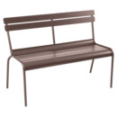 Luxembourg Bench with Backrest, Russet