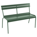 Luxembourg Bench with Backrest, Cedar green