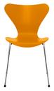 Series 7 Chair 3107, Coloured ash, Burnt Yellow, Chrome