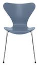 Series 7 Chair 3107, Coloured ash, Dusk Blue, Chrome
