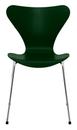 Series 7 Chair 3107, Coloured ash, Evergreen, Chrome