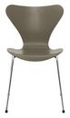 Series 7 Chair 3107, Coloured ash, Olive Green, Chrome