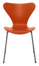 Series 7 Chair 3107, Coloured ash, Paradise Orange, Chrome