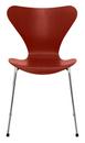 Series 7 Chair 3107 New Colours, Coloured ash, Venetian red, Chrome