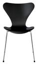 Series 7 Chair 3107 New Colours, Lacquer, Black, Chrome