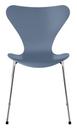 Series 7 Chair 3107, Lacquer, Dusk blue, Chrome
