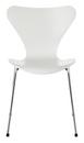 Series 7 Chair 3107 New Colours, Lacquer, White, Chrome