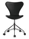 Series 7 Swivel Chair 3117 / 3217 Full Upholstery, Without armrests, Leather Grace black, Warm graphite