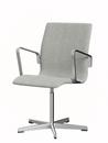 Oxford, With armrests, Low back, Fixed base, Hallingdal 65, 110 - White/grey