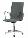 Oxford, With armrests, Middle-high back, Wheeled based, Hallingdal 65, 130 - Grey