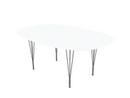 Piet Hein Table, 180 x 120 cm, White laminate with aluminium edge