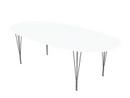 Piet Hein Table, 240 x 120 cm, White laminate with aluminium edge