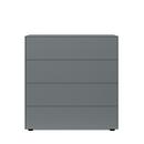 F40 Chest of drawers, With glider set, Graphite matte