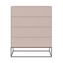 F40 Chest of drawers, With frame, Rose matte