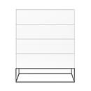 F40 Chest of drawers, With frame, Snow matte
