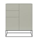 F40 Combi chest of drawers, With frame, Stone matte
