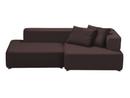 Alphabet Sofa, Right armrest, Christianshavn 1145 - Dark chocolate