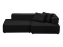 Alphabet Sofa, Right armrest, Christianshavn 1175 - Black Uni