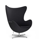 Egg Chair, Christianshavn, Christianshavn 1174 - Dark Grey , Satin polished aluminium, Without footstool