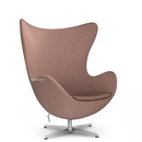 Egg Chair, Christianshavn, Christianshavn 1131 - Orange/Red, Satin polished aluminium, Without footstool