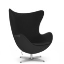 Egg Chair, Divina, Divina 191 - Black, Satin polished aluminium, Without footstool