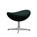 Egg Footstool, Christianshavn, Christianshavn 1161 - Dark green, Satin polished aluminium