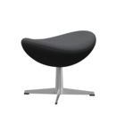 Egg Footstool, Christianshavn, Christianshavn 1172 - Grey Uni, Satin polished aluminium