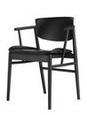 N01 Chair, Black varnished oak