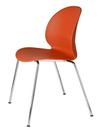 N02 Chair, Dark orange, Chrome