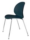 N02 Chair, Dark blue, Chrome