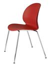N02 Chair, Dark red , Chrome