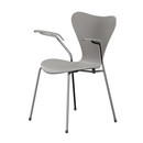Series 7 Armchair 3207 Chair New Colours, Coloured ash, Nine grey, Chrome