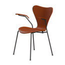 Series 7 Armchair 3207 Chair New Colours, Coloured ash, Paradise orange, Warm graphite