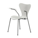 Series 7 Armchair 3207 Chair New Colours, Coloured ash, White, Silver grey