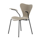 Series 7 Armchair 3207 Chair New Colours, Lacquer, Light beige, Black