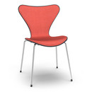 Series 7 Chair Front Upholstered, Coloured ash, Black, Remix 643 - Red, Chrome