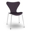 Series 7 Chair Front Upholstered, Coloured ash, White, Remix  692 - Aubergine, Chrome